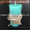 Experienced Supplier Home Use Light Blue Vanilla Flavor Assorted Sizes Country Style Pillar Candles Cheap Bulk